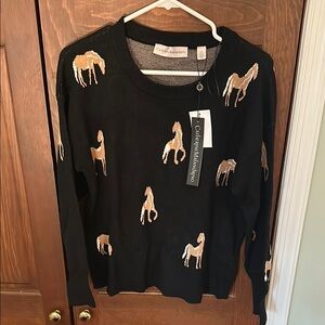 Bundle & Save!! Catherine Malandrino Black Horse Sweater